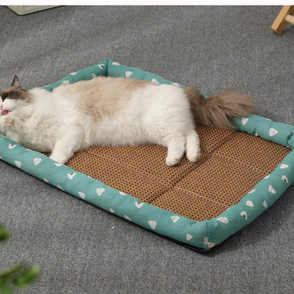 Tapis Décontracté pour Chat avec Bord Avocat et Surface Naturelle