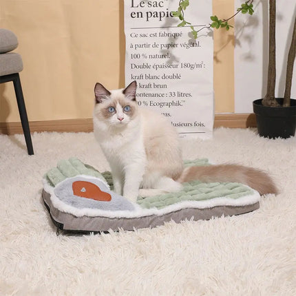 Coussin Rectangulaire Douillet pour Chat avec Décor Cœur
