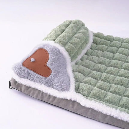 Coussin Rectangulaire Douillet pour Chat avec Décor Cœur