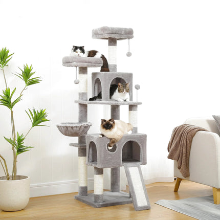 Arbre à Chat Moderne avec Plateformes Multiples et Niches