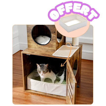 Espace de Jeux Modulable pour Chats avec Compartiments et Griffoirs