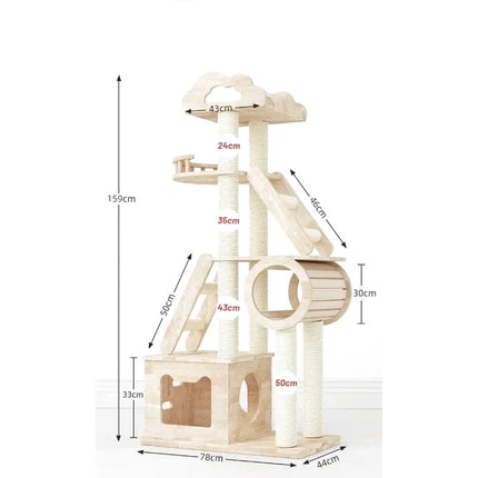 Structure luxe ludique nuage pour chats explorateurs