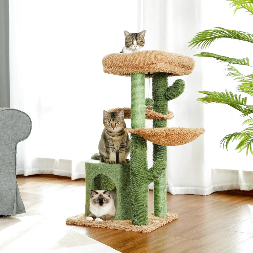 Arbre à chat compact inspiration cactus - 90,5 cm