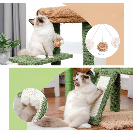 Structure ludique multi-niveaux pour chat – Tendance nature