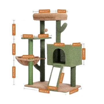 Structure ludique multi-niveaux pour chat – Tendance nature