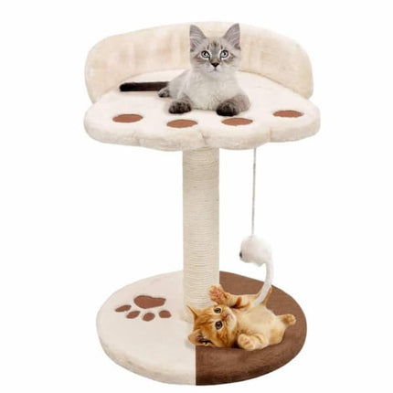 Arbre compact pour chats avec plateforme en forme de patte