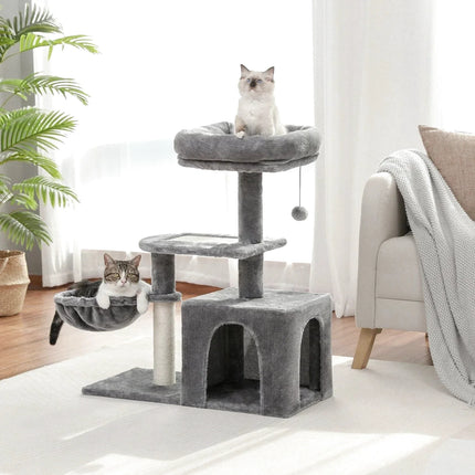 Arbre à Chat Compact avec Hamac et Niche