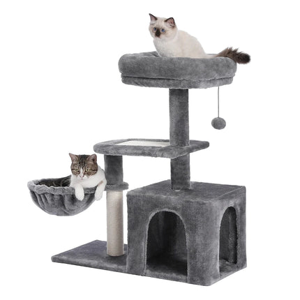Arbre à Chat Compact avec Hamac et Niche