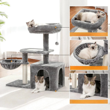 Arbre à Chat Compact avec Hamac et Niche
