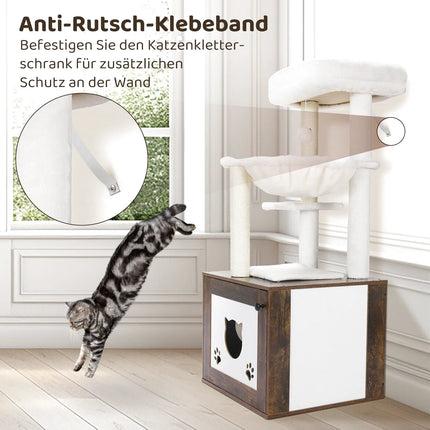 Arbre à Chats Compact avec Niche et Plateformes Confortables