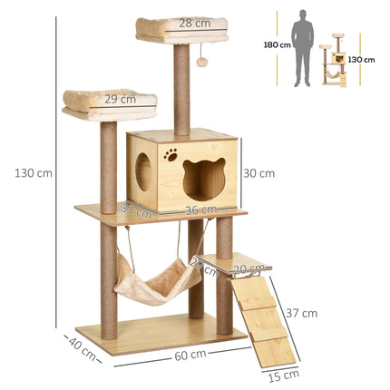 Tour pour Chat Multi-Niveaux avec Hamac et Griffoirs