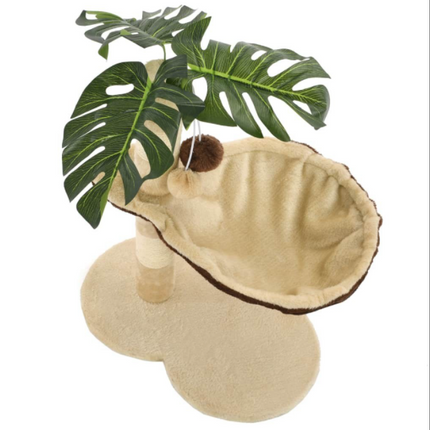 Arbre pour Chat avec Feuilles et Niche Suspendue