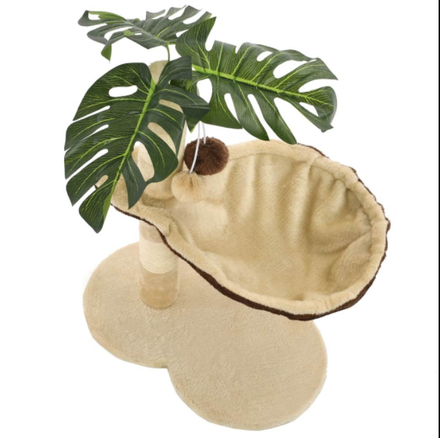 Arbre pour Chat avec Feuilles et Niche Suspendue