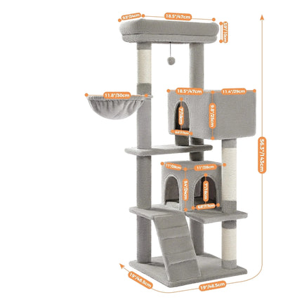 Arbre pour Chat avec Plateformes Multiniveaux et Hamac Suspendu