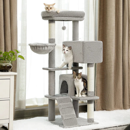 Arbre pour Chat avec Plateformes Multiniveaux et Hamac Suspendu