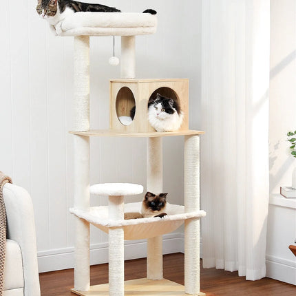 Tour de Jeux Haute pour Chats avec Plateformes et Cachette