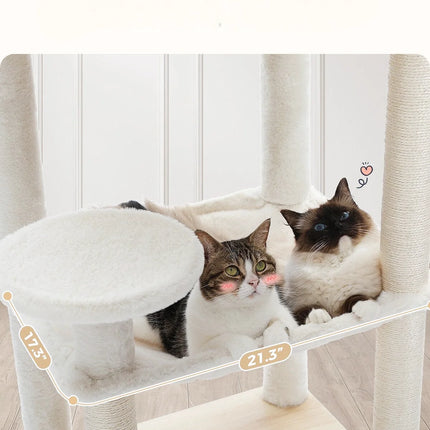 Tour de Jeux Haute pour Chats avec Plateformes et Cachette