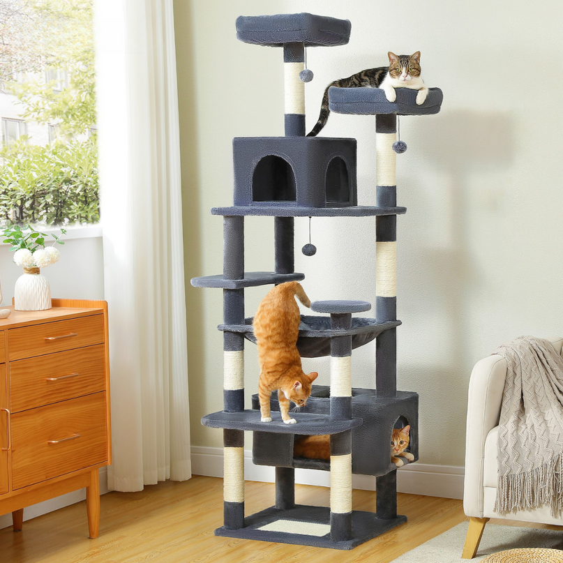 Grand Arbre pour Chats avec Hamacs et Griffoirs