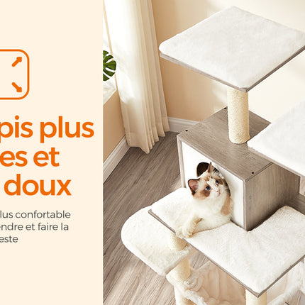 Arbre à Chat Multi-Niveaux avec Hamac et Niche
