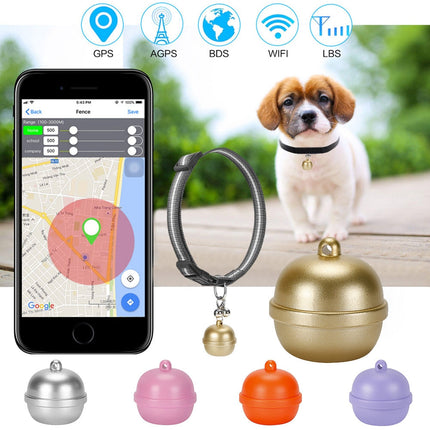 Collier GPS Intégré avec Cloche Amovible pour Animaux