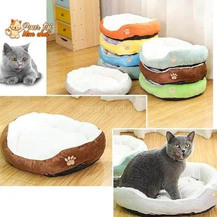 Coussin Rond Douillet | Espace de Repos Confortable pour Chat
