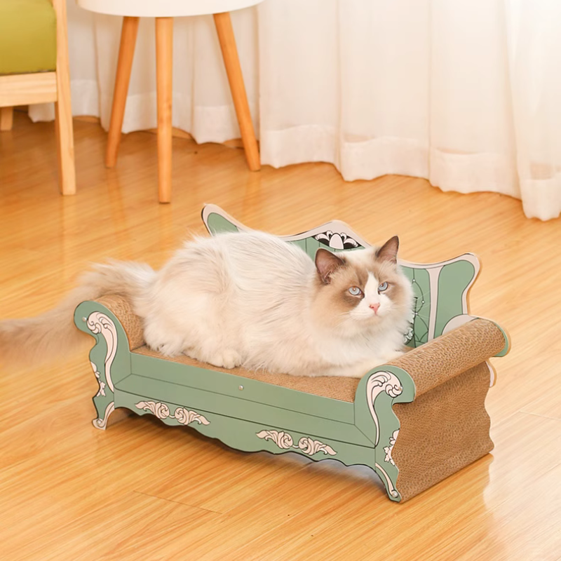 Canapé Scratcher Fantaisie pour Chats – Design Rétro