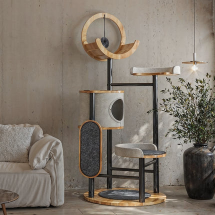 Aire de Jeu Compacte pour Chats Minimalistes