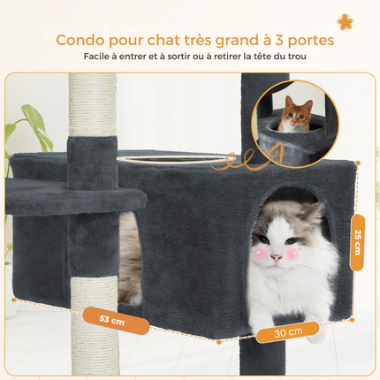 Grand Arbre pour Chats avec Hamacs et Griffoirs