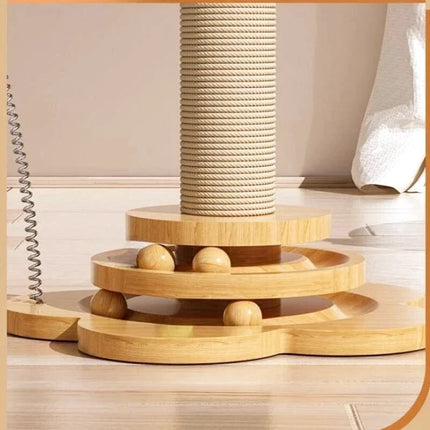 Griffoir Interactif avec Balle Suspendue et Plume sur Ressort