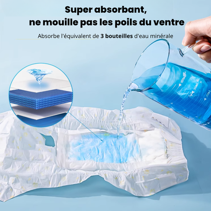 Couches Bébé Souples 360° Taille Élastique avec Motif Fleurs Jaunes