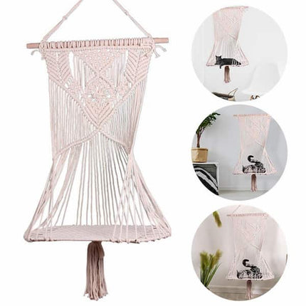 Suspension Bohème en Macramé avec Base pour Animaux