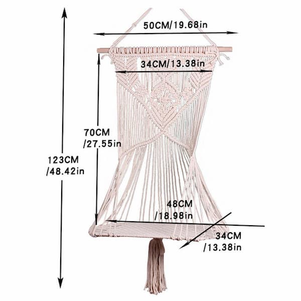 Suspension BohÚme en Macramé avec Base pour Animaux