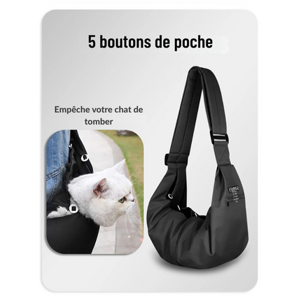 Sac à Bandoulière Respirant pour Chats | Design Utilitaire Léger