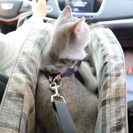 Sac à transport pour chat style – Motif à carreaux intemporel