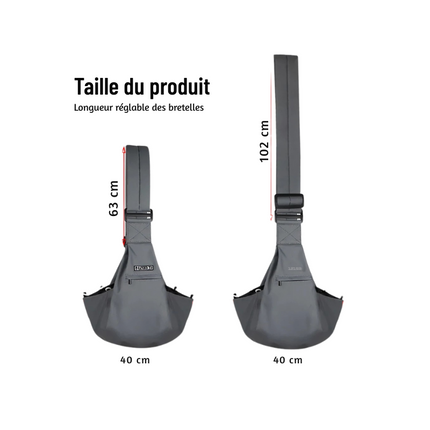 Sac à Bandoulière Respirant pour Chats | Design Utilitaire Léger