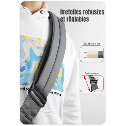 Sac à Bandoulière Respirant pour Chats | Design Utilitaire Léger