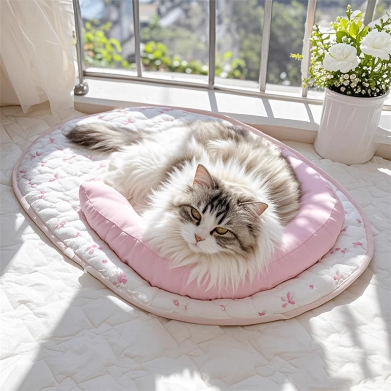 Coussin Pastel Apaisant pour Chats avec Tapis Assorti