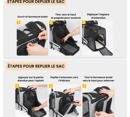 Sac à Dos Ventilé pour Chats – Transport Urbain Pratique