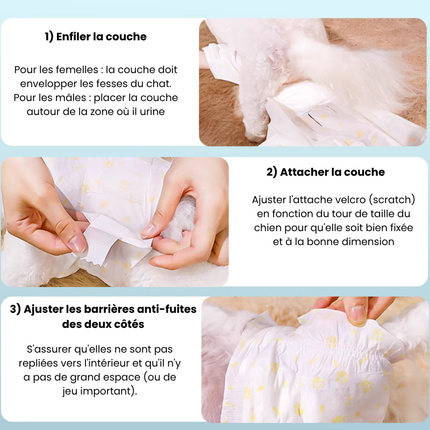 Couches Bébé Souples 360° Taille Élastique avec Motif Fleurs Jaunes