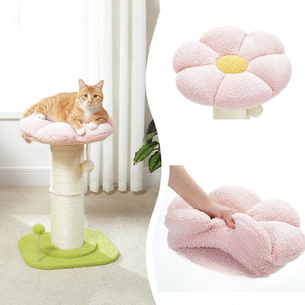 Griffoir pour Chat Dessiné comme une Fleur avec Plateforme de Repos
