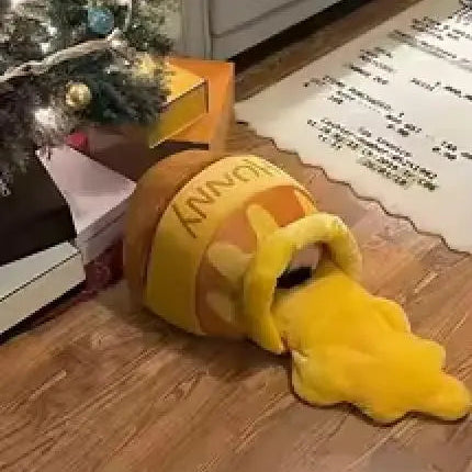 Panier pour Chat en Forme de Pot de Miel Renversé