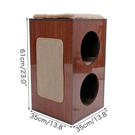 Cube Moderne pour Chat avec Coussin et Griffoir