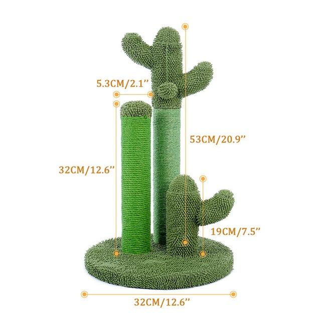 Arbre Ă  Chat Design Cactus Vert Ludique