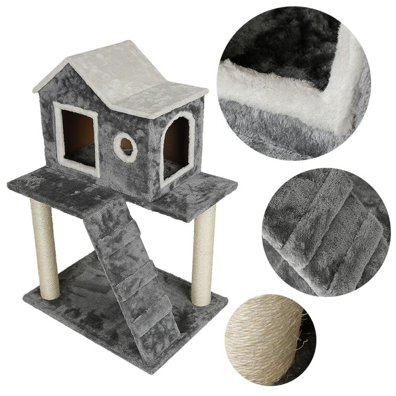 Arbre pour Chat avec Maison et Rampe Incluse – Design Compact