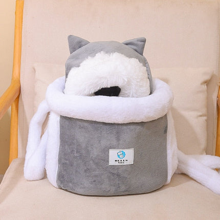 Sac à Dos Polaire pour Chat – Design Kawaii avec Nœud Décoratif