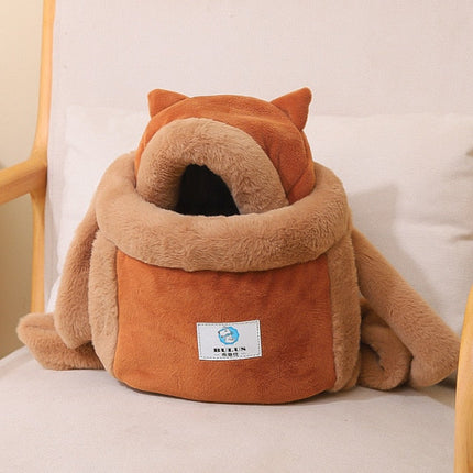 Sac à Dos Polaire pour Chat – Design Kawaii avec Nœud Décoratif
