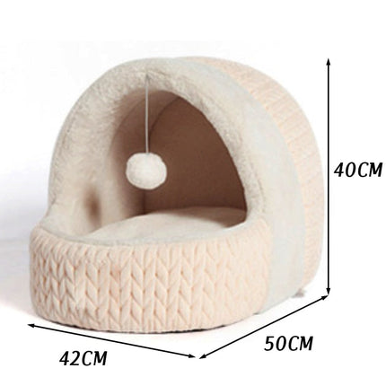 Refuge Douillet Semi-Circulaire avec Arche Ludique et Pompon Suspendu