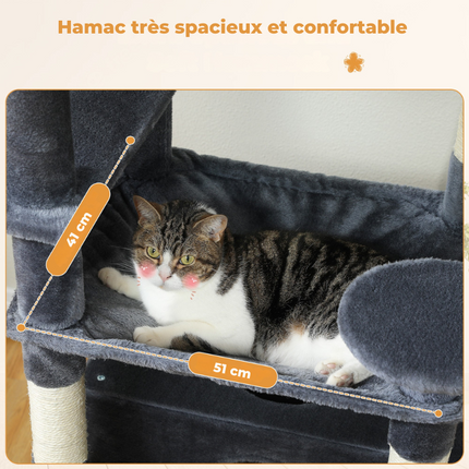 Grand Arbre pour Chats avec Hamacs et Griffoirs