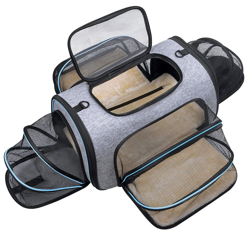 Sac transport modulable avec extensions ventilées