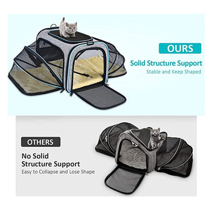 Sac de transport pliable avec ventilation optimale pour animaux